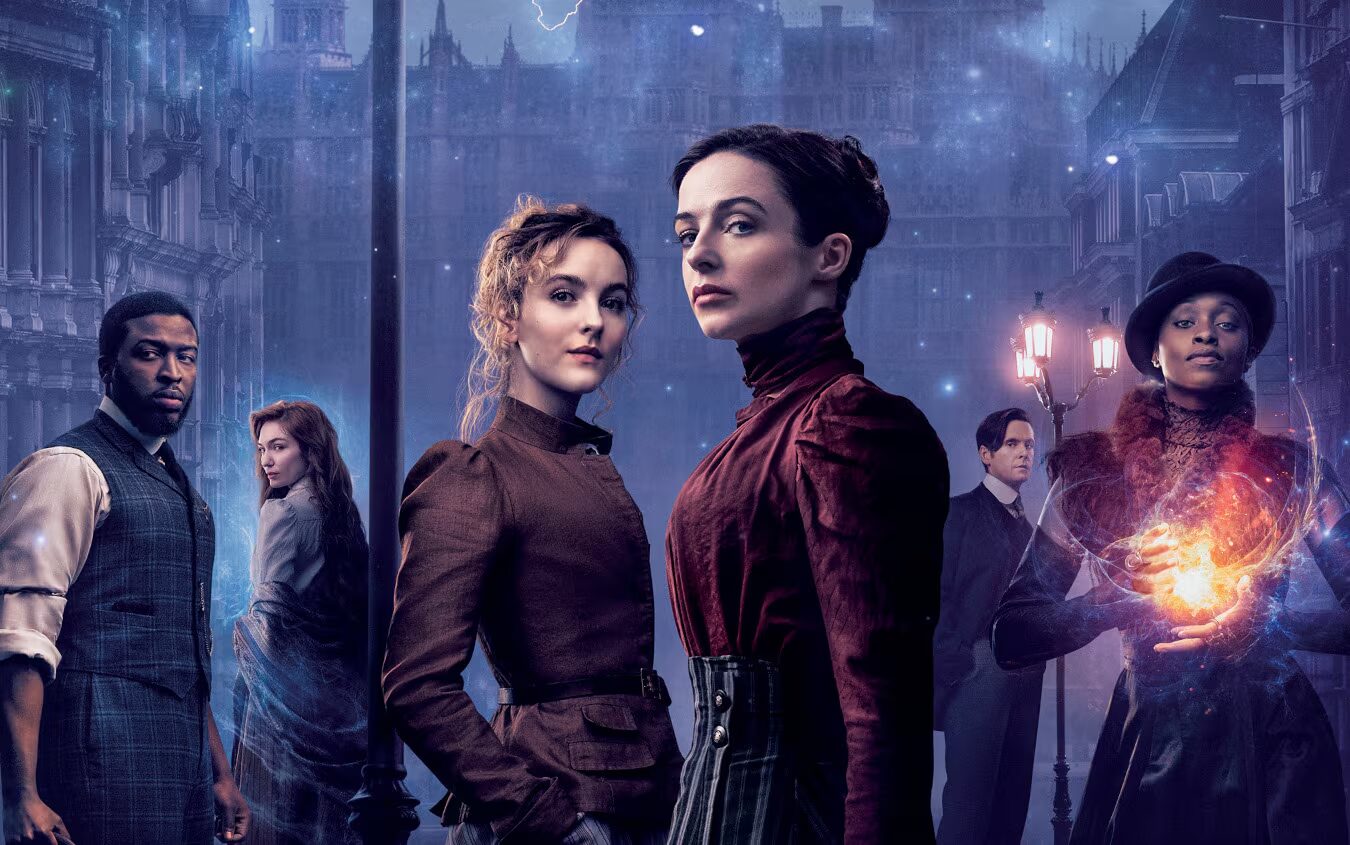 Locandina ufficiale della serie TV sci-fi The Nevers con le protagoniste Laura Donnelly e Ann Skelly